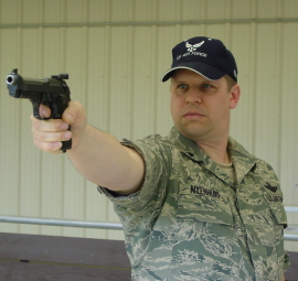LtCol Nyenhuis with Service Pistol