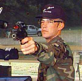 SSgt O'Connor on the firing line with his .45