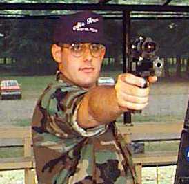 Capt Scott on the firing line with his .45